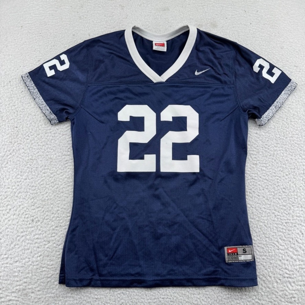 Vintage Nike Team Penn State Nittany Lions #22 Football Jersey Youth Small Blue